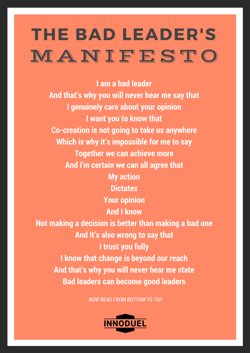 Bad Leader's Manifesto